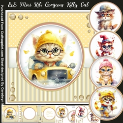 8x8 Mini Kit, Beautiful Kitty Cat