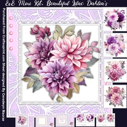8x8 Mini Kit, Beautiful Lilac Dahlias