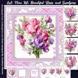 8x8 Mini Kit , Beautiful Roses and Sweetpeas