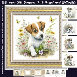 8x8 Mini Kit, Gorgeous Jack Russel and Butterflys