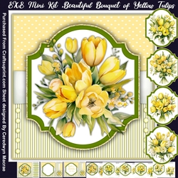 8x8 Mini Kit, Beautiful Bouquet of Yellow Tulips