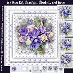 8x8 Mini Kit, Beautiful Bluebells and Roses