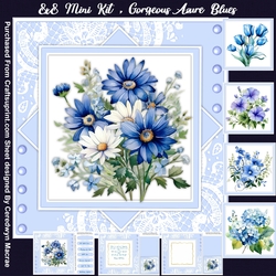 8x8 Mini Kit , Gorgeous Azure Blues