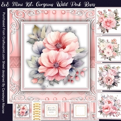 8x8 Mini Kit, Beautiful Wild Pink Roses