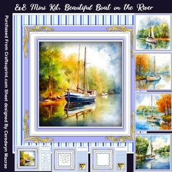8x8 Mini Kit Beautiful Boat on The River