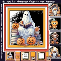 8x8 Mini Kit , Halloweens Ghost and Zombies Book