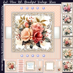 8x8 Mini Kit, Beautiful Vintage Roses