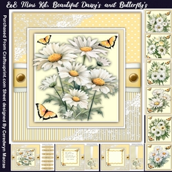 8x8 Mini Kit, Beautiful Daisys and Butterflys