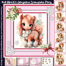 8x8 Mini Kit, Gorgeous Snowflake Pony