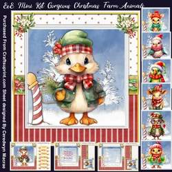 8x8 Mini Kit, Gorgeous Christmas Farm Animals
