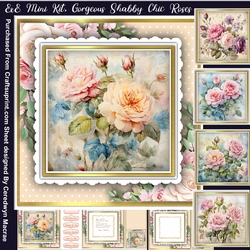 8x8 Mini Kit, Gorgeous Shabby Chic Roses