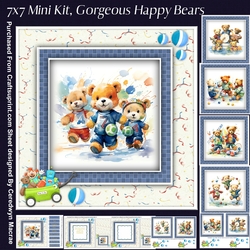 7x7 Mini Kit, Gorgeous Happy Bears