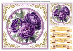 7x7  Peony Rose Quick Cards 