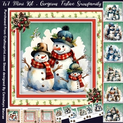 7x7 Mini Kit, Gorgeous Festive Snowfamily