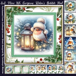 8x8 Mini Kit, Gorgeous Robins Bobble Hat