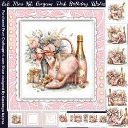 8x8 Mini Kit, Gorgeous Pink Birthday Wishes