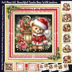 8x8 Mini Kit, Beautiful Santa Bear With Lantern