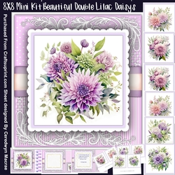 8x8 Mini Kit, Beautiful Double Lilac Daisys