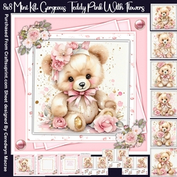 8x8 Mini Kit, Gorgeous Teddy Pink With Flowers