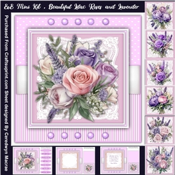 8x8 Mini Kit, Beautiful Lilac Roses and Lavender