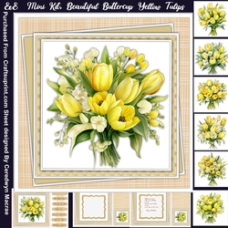 8x8 Mini Kit, Beautiful Buttercup Yellow Tulips