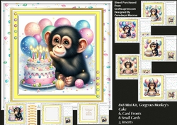 8x8 Mini Kit, Gorgeous Monkeys Cake