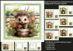 8x8 Mini Kit, Beautiful Hedgehog Toppers