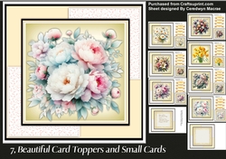 7, Beautiful Card Toppers with Small Cards
