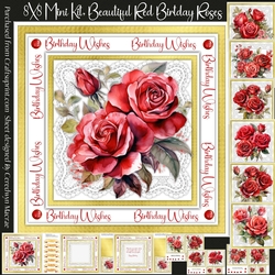 8x8 Mini Kit, Beautiful Red Birthday Roses