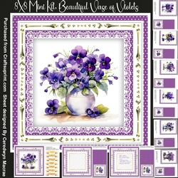 8x8 Mini Kit, Beautiful Vase of Violets