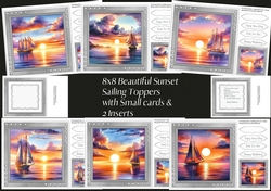 8x8 Beautiful Sunset Sailing + 2 Inserts