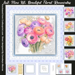 8x8 Mini Kit Beautiful Floral Ranuncula Flowers