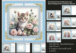 8x8 Mini Kit, Beautiful Kittens with Flowers