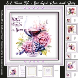 8x8 Mini Kit , Beautiful Wine and Roses