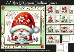 7x7 Mini Kit , Gorgeous Christmas Gnomes