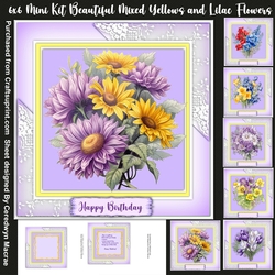 cup1315749_1398 - 6x6 Mini Kit, Beautiful Mixed Yellow and Lilac Flowers