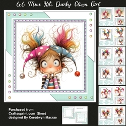 cup1316130_1398 - 6x6 Quirky Clown Girl