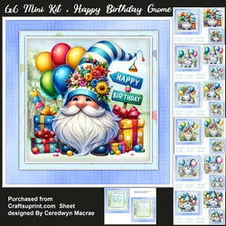 6x6 Mini Kit, Happy Birthday Gnome