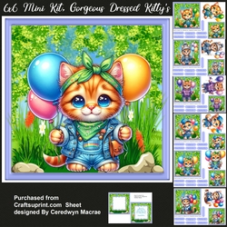 6x6 Mini Kit, Gorgeous Dressed Kittys