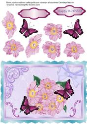 Pretty A5 Floral Card
