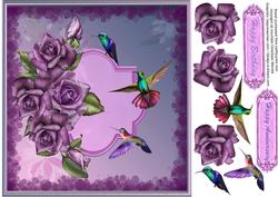 Beautiful 8x8 Deep Lilac Roses