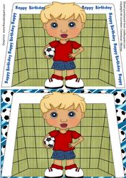 Little Footballer in Blue