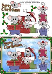 A5 Christmas Mice