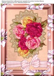 Beautiful A4 Red , Pink and Yellow Roses