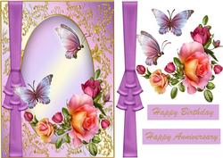 A5 Roses and Butterflys