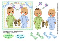 Twin Boys First Birthday