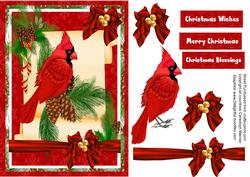 Cardinal Bird on Scroll
