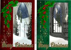 Two Christmas Scene Toppers