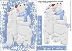 Christmas Polar Bears Love