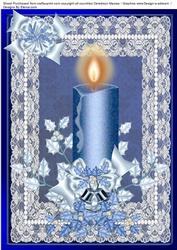 Blue Christmas Candle